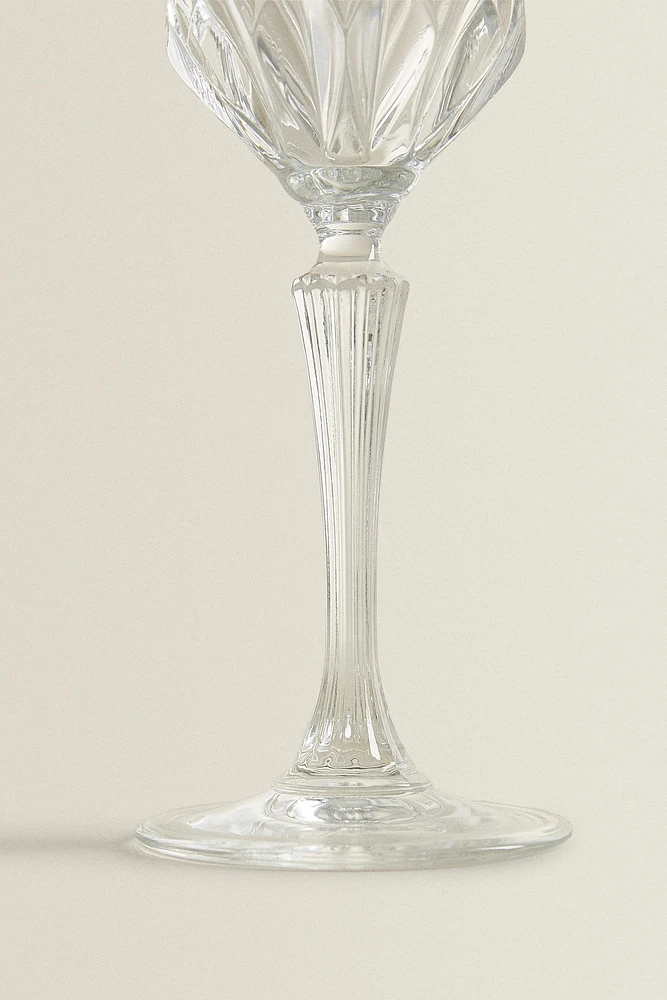 ENGRAVED CRYSTALLINE WATER GLASS