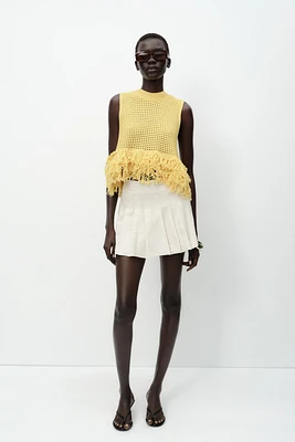 PLEATED MINI SKORT
