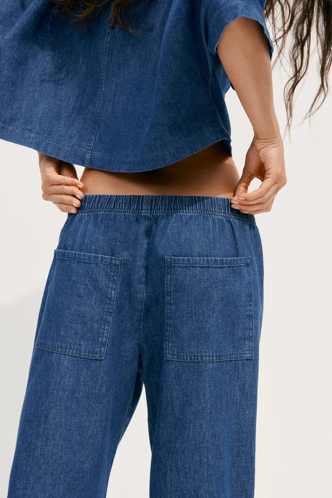 PANTALON PYJAMA DENIM TRF