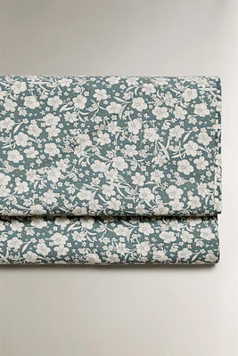 CHILDREN’S TROPICAL FLORAL FLAT SHEET