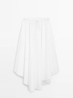 Jupe midi asymétrique fluide