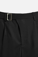 BELTED PLEATED SHORTS