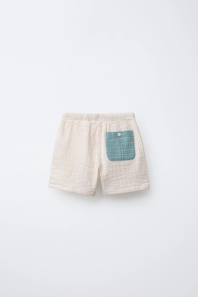 BERMUDA RELAXED TEXTURÉ MULTICOLORE