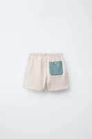 BERMUDA RELAXED TEXTURÉ MULTICOLORE
