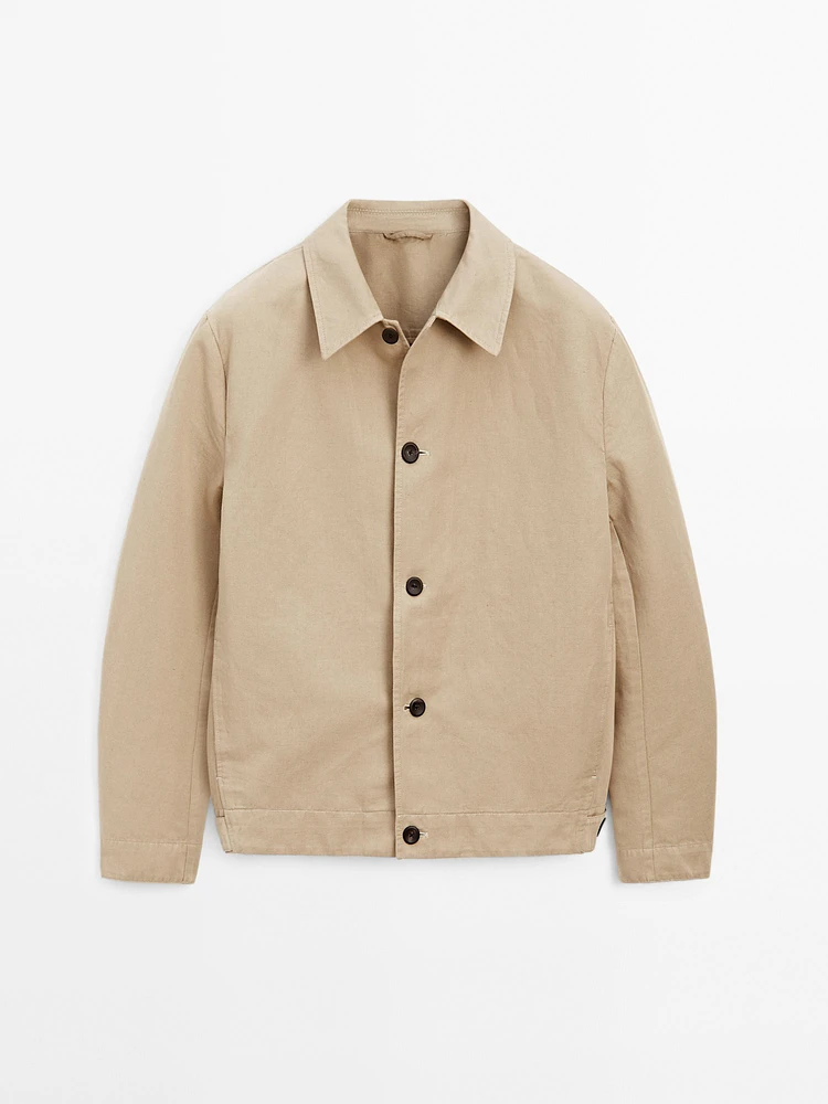 Cotton blend overshirt