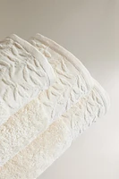 SERVIETTE DE BAIN BANDE APPLIQUÉE FLORALE