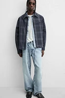 ZIPPERED CHECK JACKET