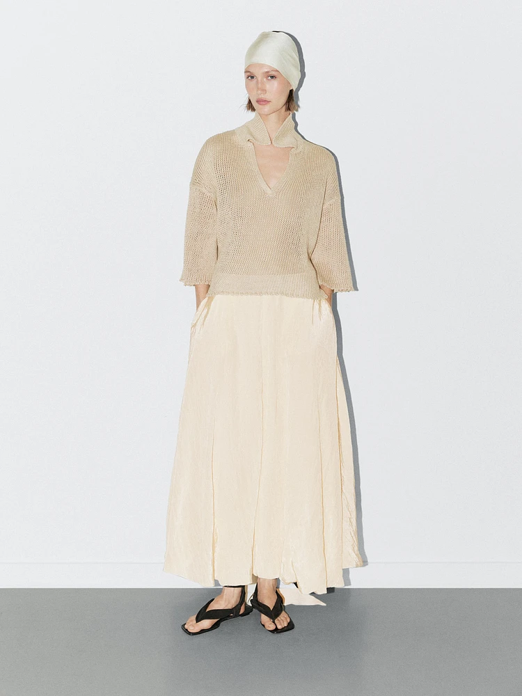 Polo sweater with open collar - STUDIO