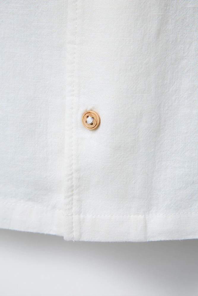 PRINTED LINEN BLEND SHIRT