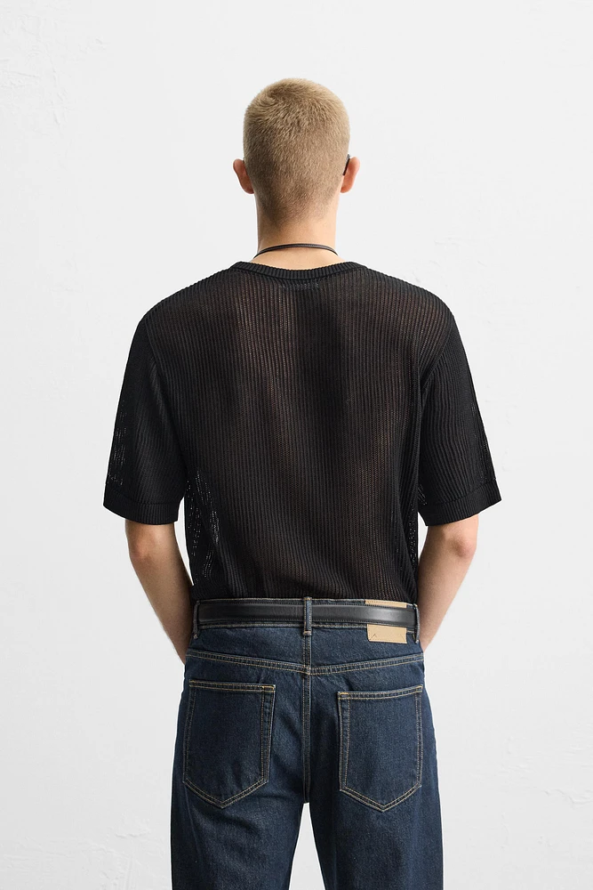 T-SHIRT EN MAILLE RÉSILLE