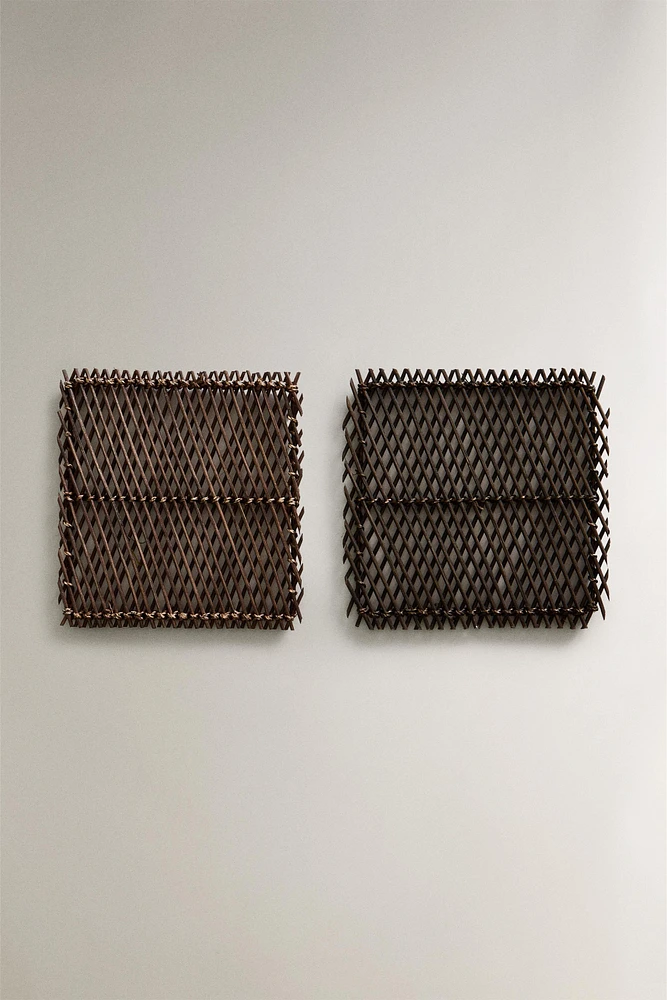 METAL RATTAN FIBER TRIVET