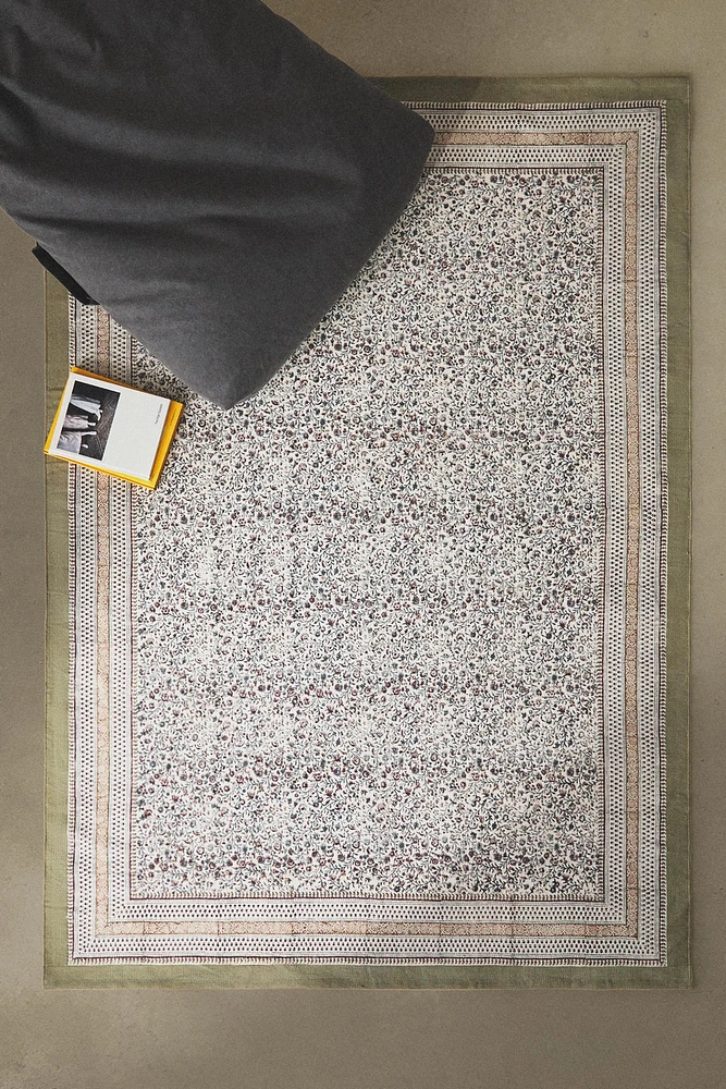 TAPIS COTON IMPRIMÉ BLOCK PRINT