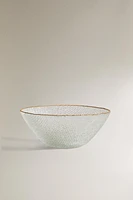 BOL VERRE RECYCLABLE RELIEF LISERÉ DORÉ