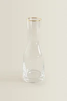 BOHEMIA CRYSTAL BOTTLE WITH A GOLDEN RIM
