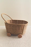 CHILDREN'S RATTAN CART BASKET