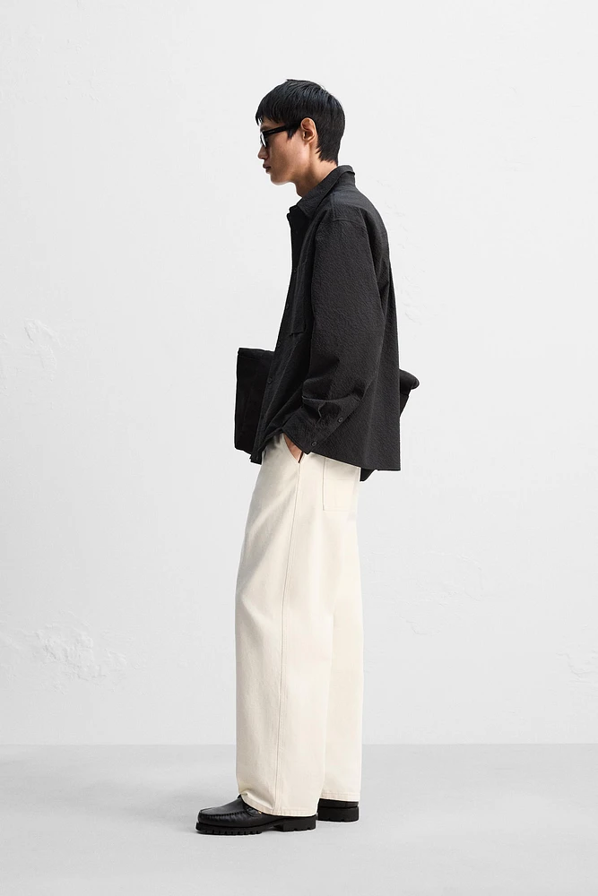RELAXED FIT SEERSUCKER SHIRT