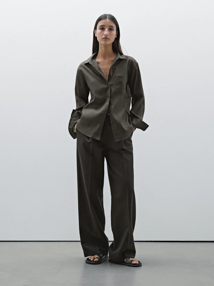 Chemise fluide en ramie