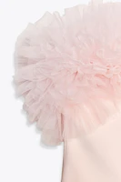 ROBE COURTE EN TULLE À VOLUME