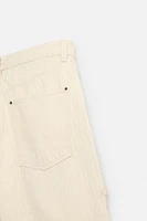 TEXTURED STRIPED SHORTS