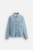 CHEMISE EN JEAN COUPE CARRÉE