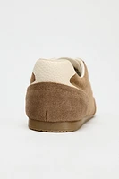 CONTRAST LEATHER SNEAKERS