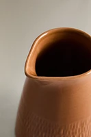 CARAMEL STONEWARE PITCHER