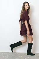 LACE TRIM MINI DRESS