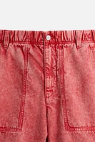 BERMUDA DÉLAVÉ RELAXED FIT
