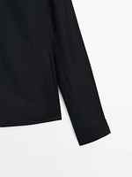 Cotton blend zip-up jacket