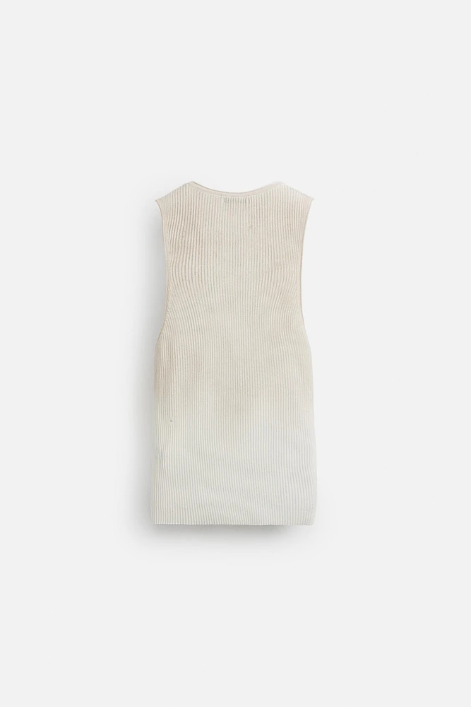 SPRAY PRINT KNIT T-SHIRT