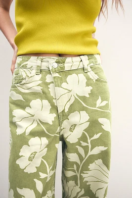 Z1975 STRAIGHT HIGH RISE FULL LENGTH PRINTED JEANS