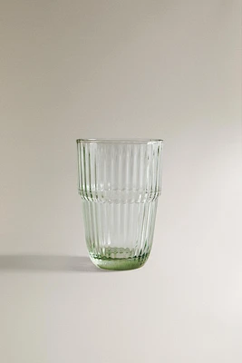 VERRE EN VERRE RECYCLABLE COLORÉ RAYURES