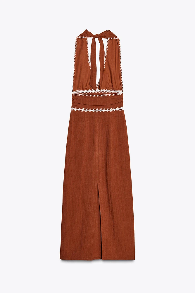 ROBE MI-LONGUE BRODÉE