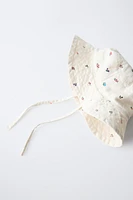 BONNET SERGE FLEURS