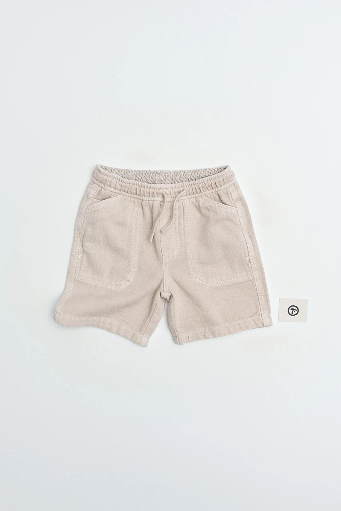 COMFY TWILL COTTON LINEN SHORTS