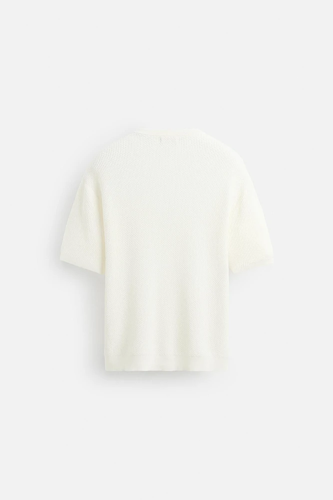 T-SHIRT EN MAILLE À TEXTURE