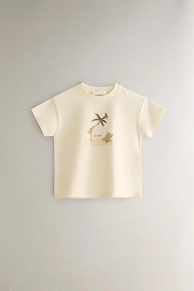 CHILDREN’S PALM TREE COTTON T-SHIRT