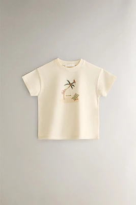 CHILDREN’S PALM TREE COTTON T-SHIRT
