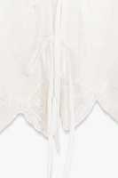 EMBROIDERED STRAPPY TOP