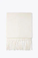 FRINGED WIDE SCARF