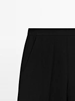Pantalon lin droit et fluide