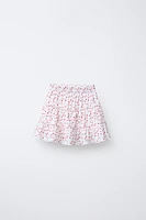 TEXTURED PRINT SKORT