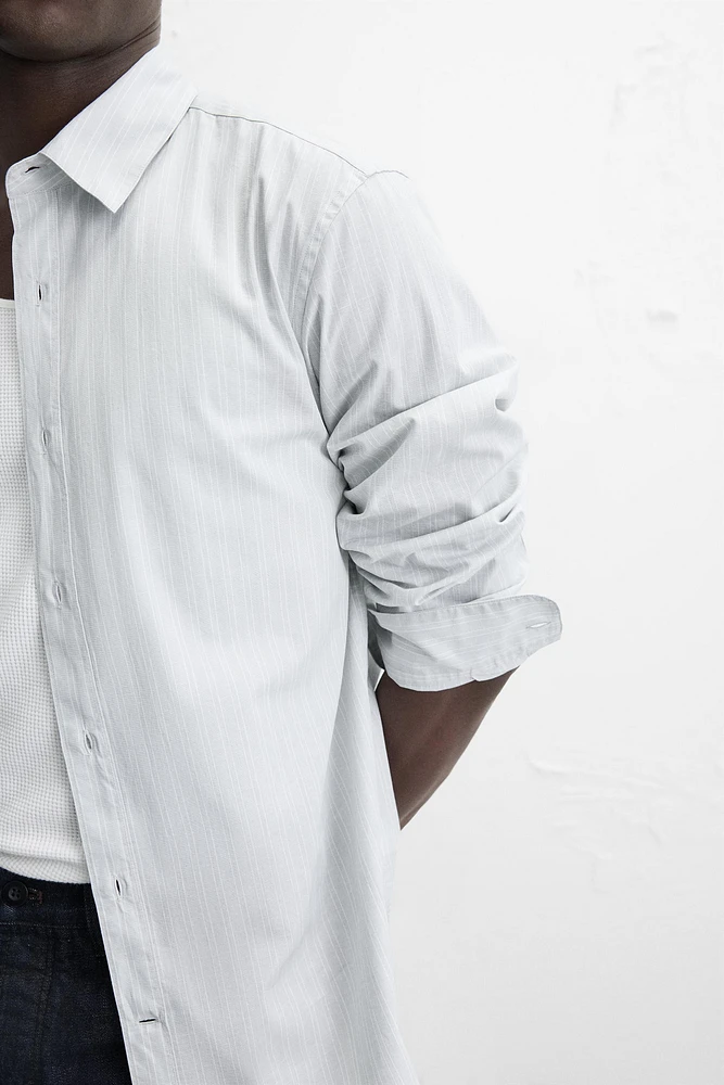 COTTON - LINEN STRIPED SHIRT