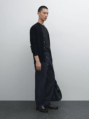 Pantalon slim en coton mélangé.