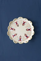 CERAMIC FLORAL DESSERT PLATE