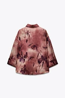 CHEMISE SATINÉE IMPRIMÉE