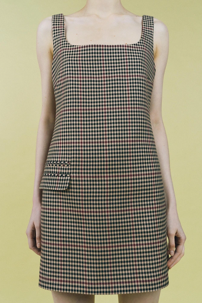 ROBE COURTE À CARREAUX ZW COLLECTION