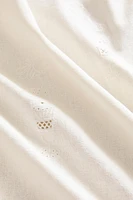 COUVRE-LIT LIN BRODERIE
