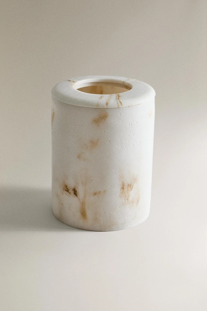 POUBELLE SALLE DE BAIN EFFET MARBRE