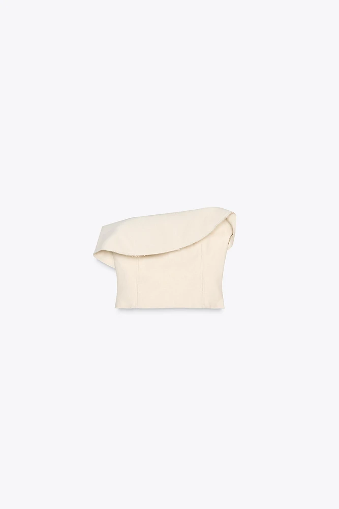 ZW COLLECTION STRAPLESS RUFFLED TOP